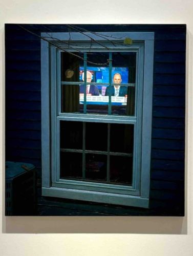 Stephen Vollo, 'Window with Broadcast', 56x52 inches