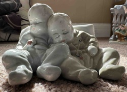 Porcelain Figurine of Two Sleeping Infants