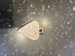 Cracked-Texture Heart Charm with Screw Eye