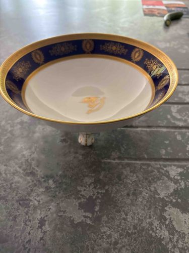 Coalport Cobalt Blue & Gilt Footed Bowl