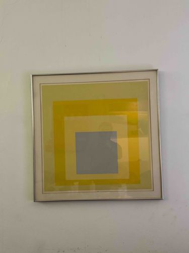 Abstract Geometric Square-in-Square Print