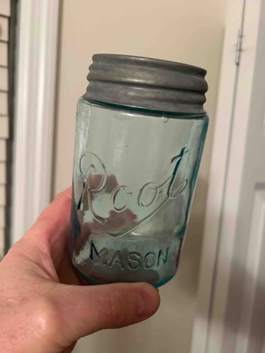 Vintage "Root Mason" Canning Jar with Metal Lid