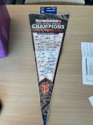2012 World Series Champions San Francisco Giants Team Autographed Pennant