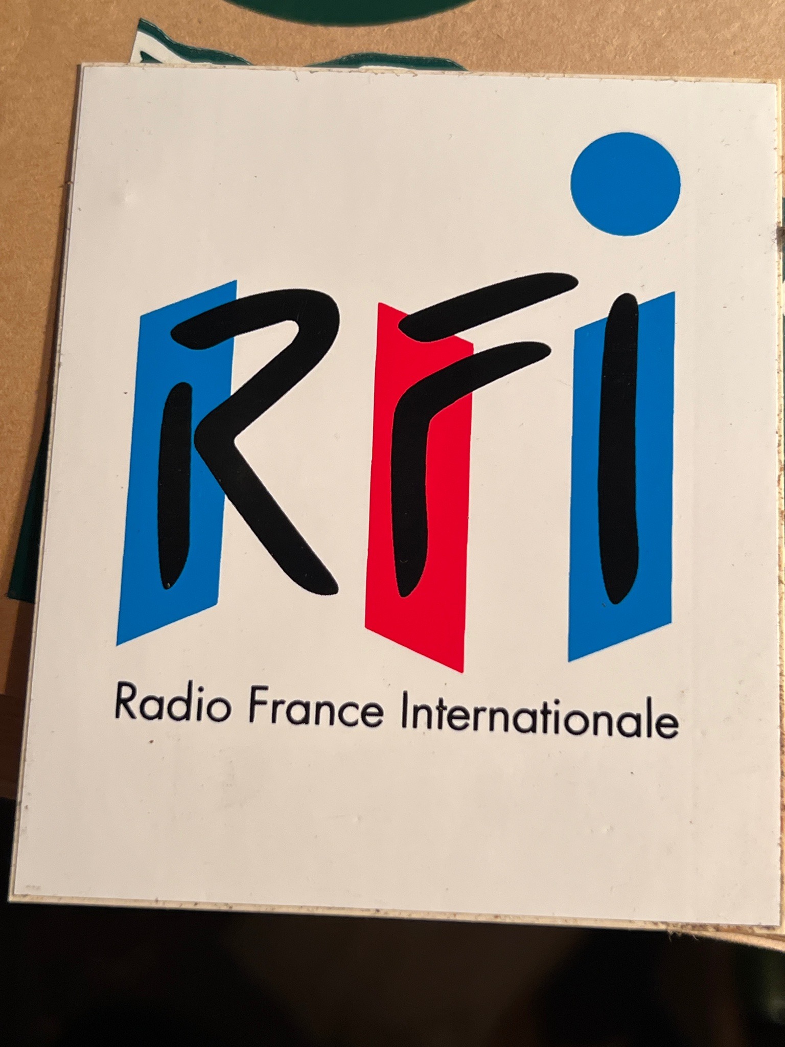 Submitted photo of Radio France Internationale sticker (not authenticated)