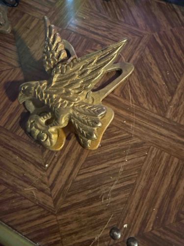 Vintage Cast Brass Eagle Paper Clip