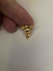 Gold Cherub Pin or Charm