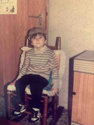 Child's Wooden Rocking Chair with Cushion