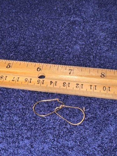 Gold-Tone Teardrop Hoop Earrings