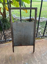 Antique Wooden and Metal Washboard