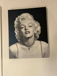Marilyn Monroe Black and White Canvas Print