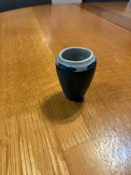 Small Ceramic Bud Vase with Embossed Design