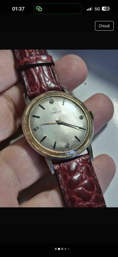 Vintage Omega Dress Watch with Diamond Dial