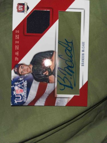 2017 Panini USA Baseball Stars & Stripes Brandon McCabe Autograph Relic Card