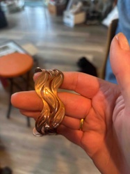 Wavy Multi-Band Bangle Bracelet with Cut-Outs