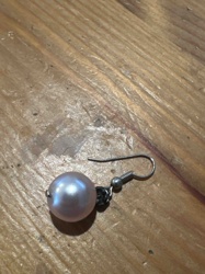 Single Pearl Drop Earring