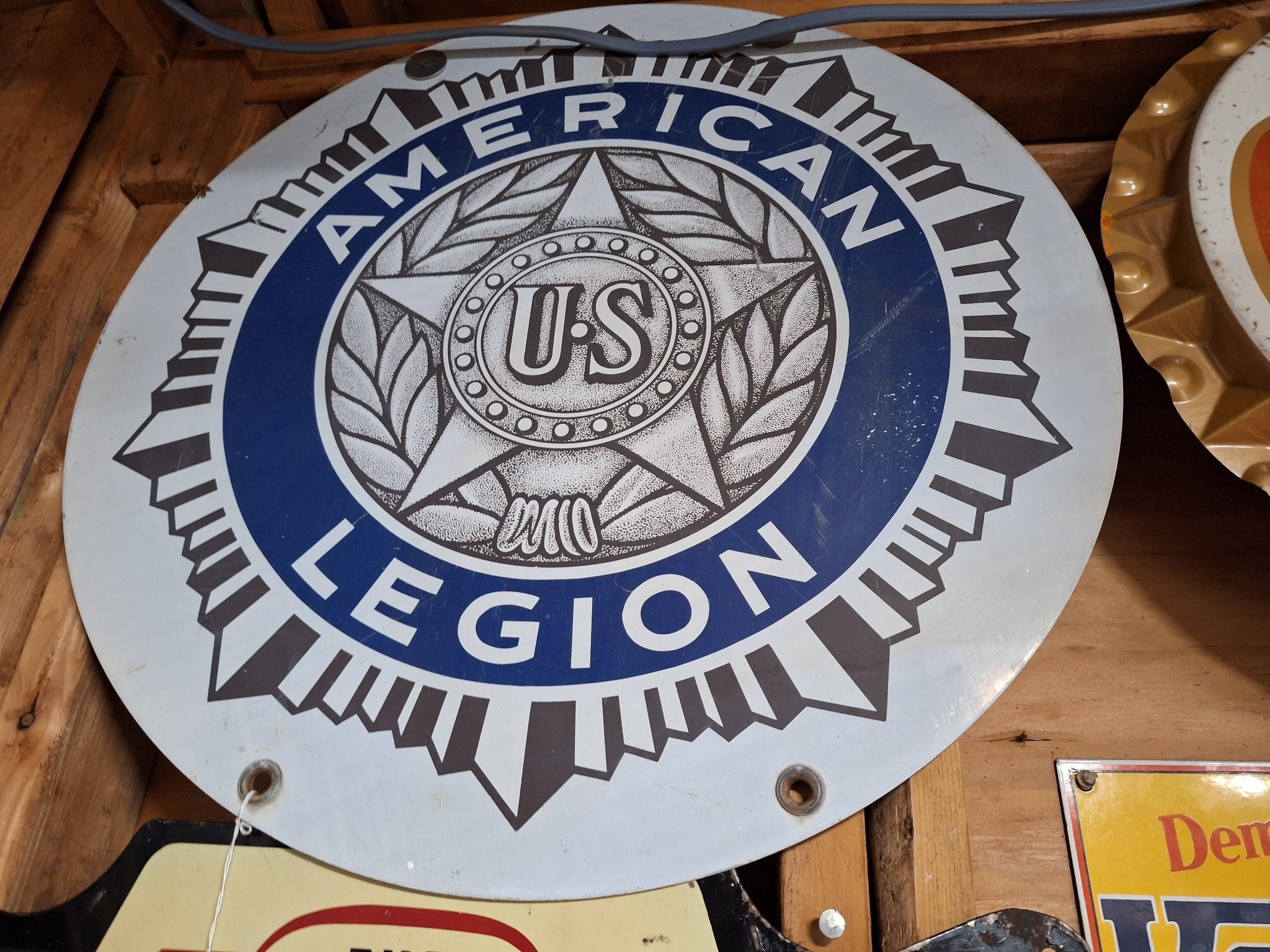 Submitted photo of American Legion embossed metal sign (unauthenticated)