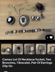 Lot of Assorted Cameo Jewelry
