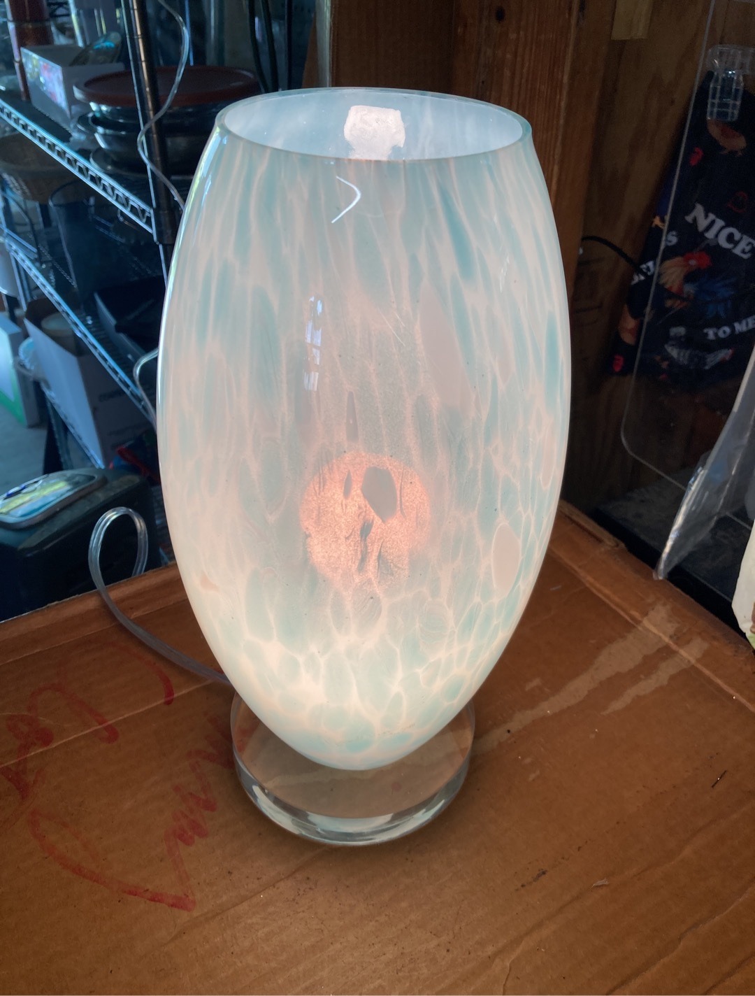 Submitted photo of Art glass table lamp