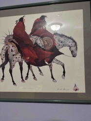 Framed Print: Native American Figures on Appaloosa Horses