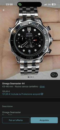 Omega Seamaster Professional Diver 300M Chronograph (Suspect Counterfeit)
