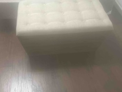 Tufted Upholstered Storage Ottoman