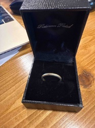 Platinum Plated Plain Band Ring