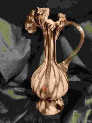 Late 19th-Century Art Nouveau Iridescent Favrile-Style Glass Pitcher