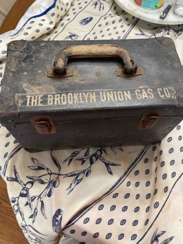 Vintage 'THE BROOKLYN UNION GAS CO.' Industrial Tool Box