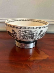 Commemorative Philadelphia Transferware Bowl on Plaque