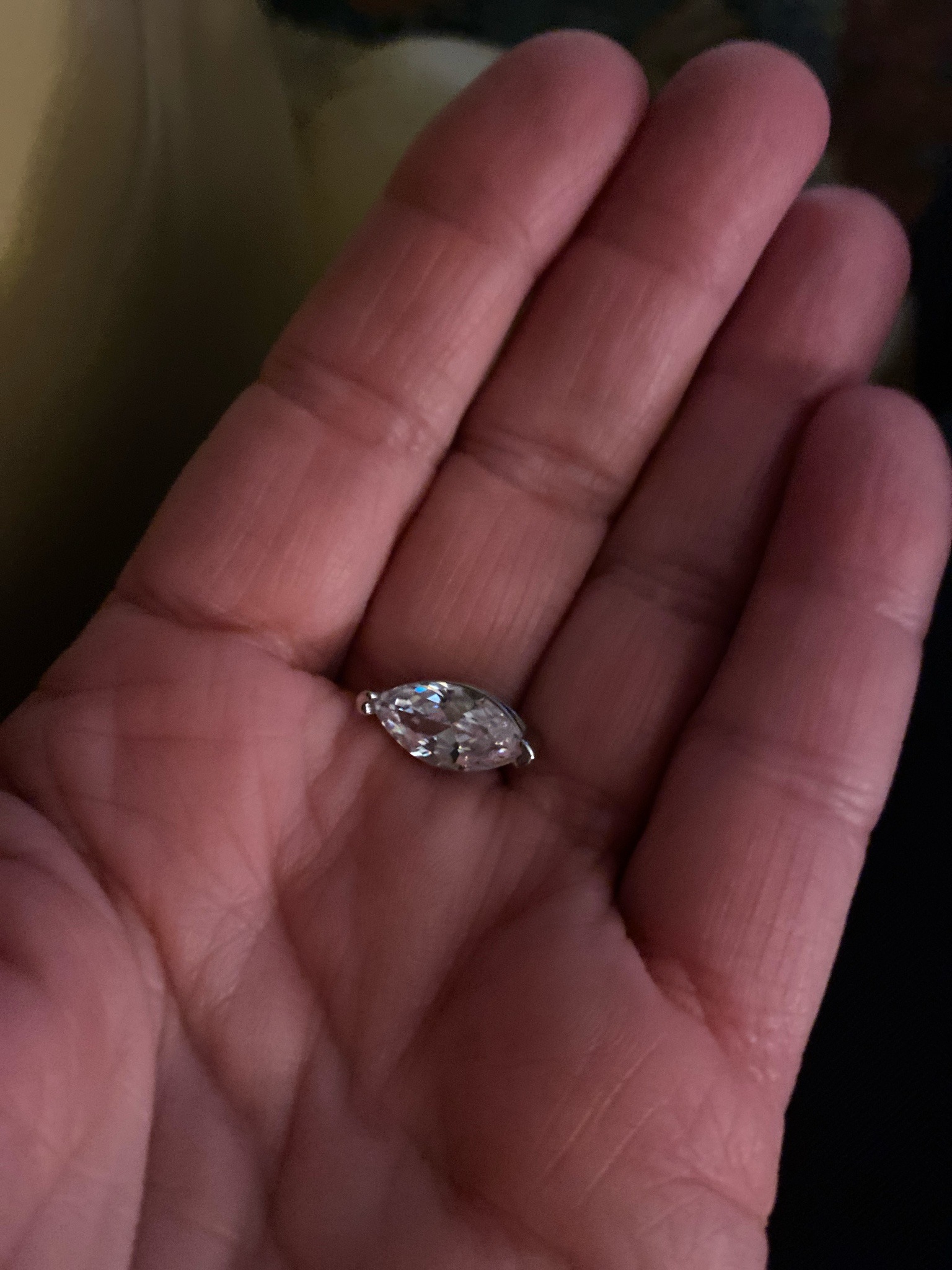 Submitted photo of Marquise cut gemstone ring (unauthenticated)