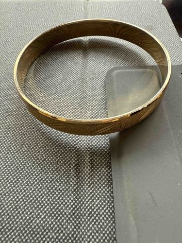 Etched Gold-Tone Bangle Bracelet