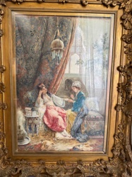 Orientalist Interior Scene with Two Women