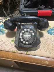 Vintage Black Rotary Dial Telephone
