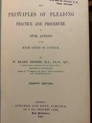 The Principles of Pleading, Practice and Procedure in Civil Actions in the High Court of Justice (Fourth Edition)