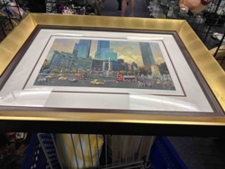 Framed Cityscape Print by Maxfield Parrish, 'New York City'