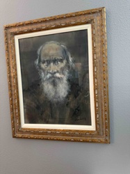 P. A. Kontny Original Oil Painting of Leo Tolstoy (Framed)