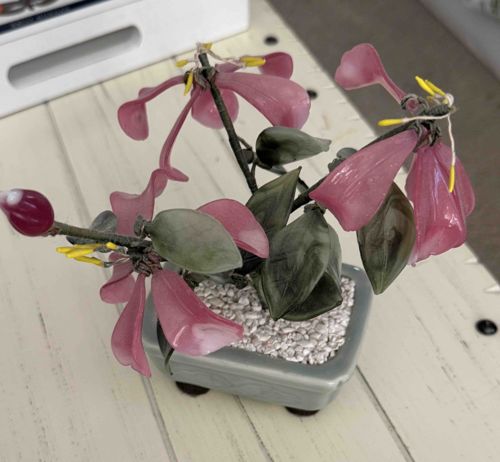 Vintage Chinese Glass Bonsai Tree