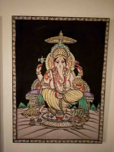Tanjore Style Painting of Ganesha