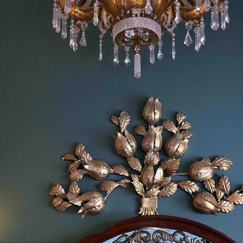 Gilded Botanical Wall Sconce / Wall Decor