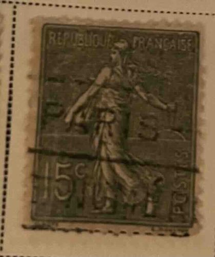 French 'Semeuse' Postage Stamp, 15 Centimes