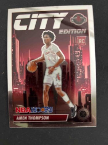 2023-24 NBA Hoops Amen Thompson City Edition Rookie Card