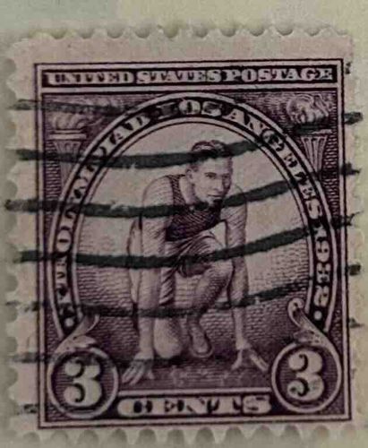 1932 Los Angeles Olympics 3 Cents Postage Stamp