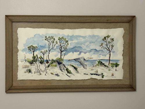 Coastal Landscape Watercolor by Robert Waltrop