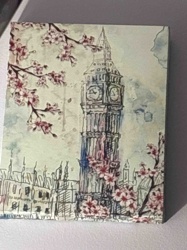 Big Ben Cherry Blossom Canvas Print