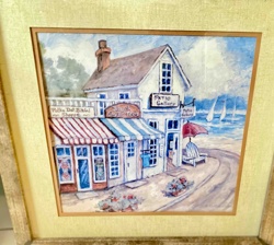 Framed Musical Coastal Townscape Print