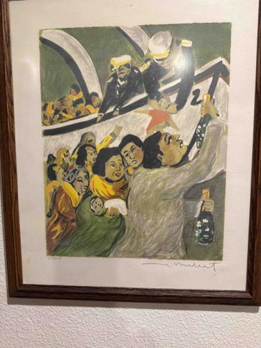 Unidentified Art Print: 'Celebration at Sea' or 'Arrival'