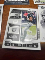 2022 Panini Contenders Football Davante Adams 'Season Ticket' Trading Card