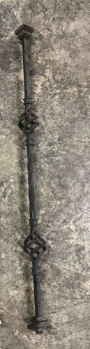 Forged Wrought Iron Baluster with Decorative Cages