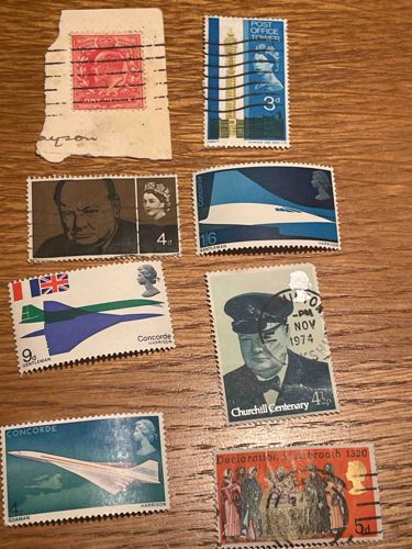 Collection of Vintage British Postage Stamps