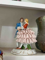 Dancing Rococo Couple Porcelain Figurine